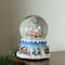 5.5" Santa Claus on Sleigh with Snowy Village Rotating Musical Water Globe